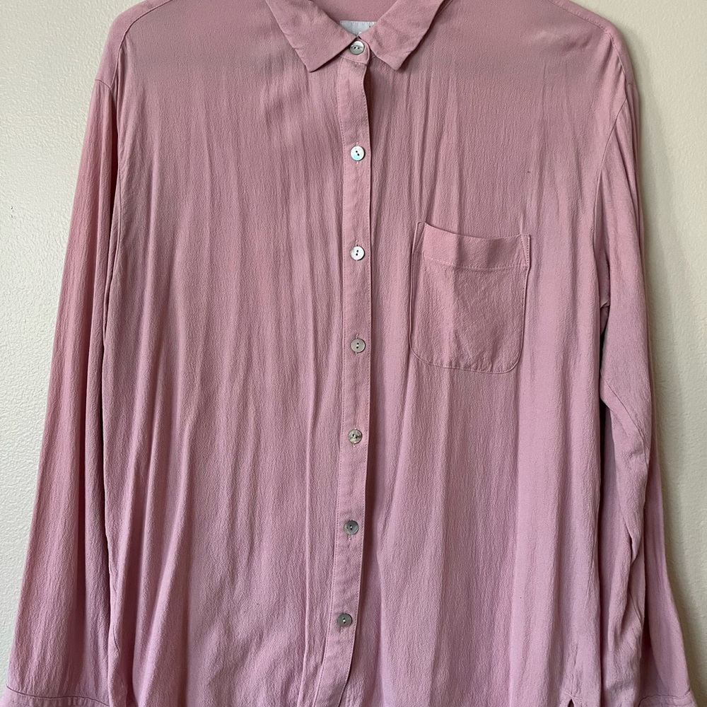 J.Jill Medium Petite Pink Button-Up Shirt